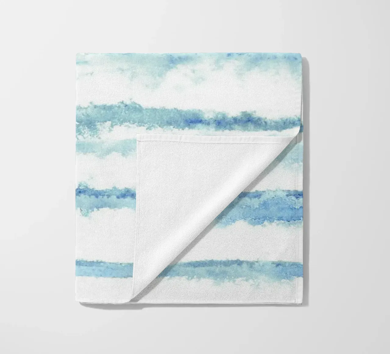 Linee astratte blu e bianche 08 telo mare da amini54