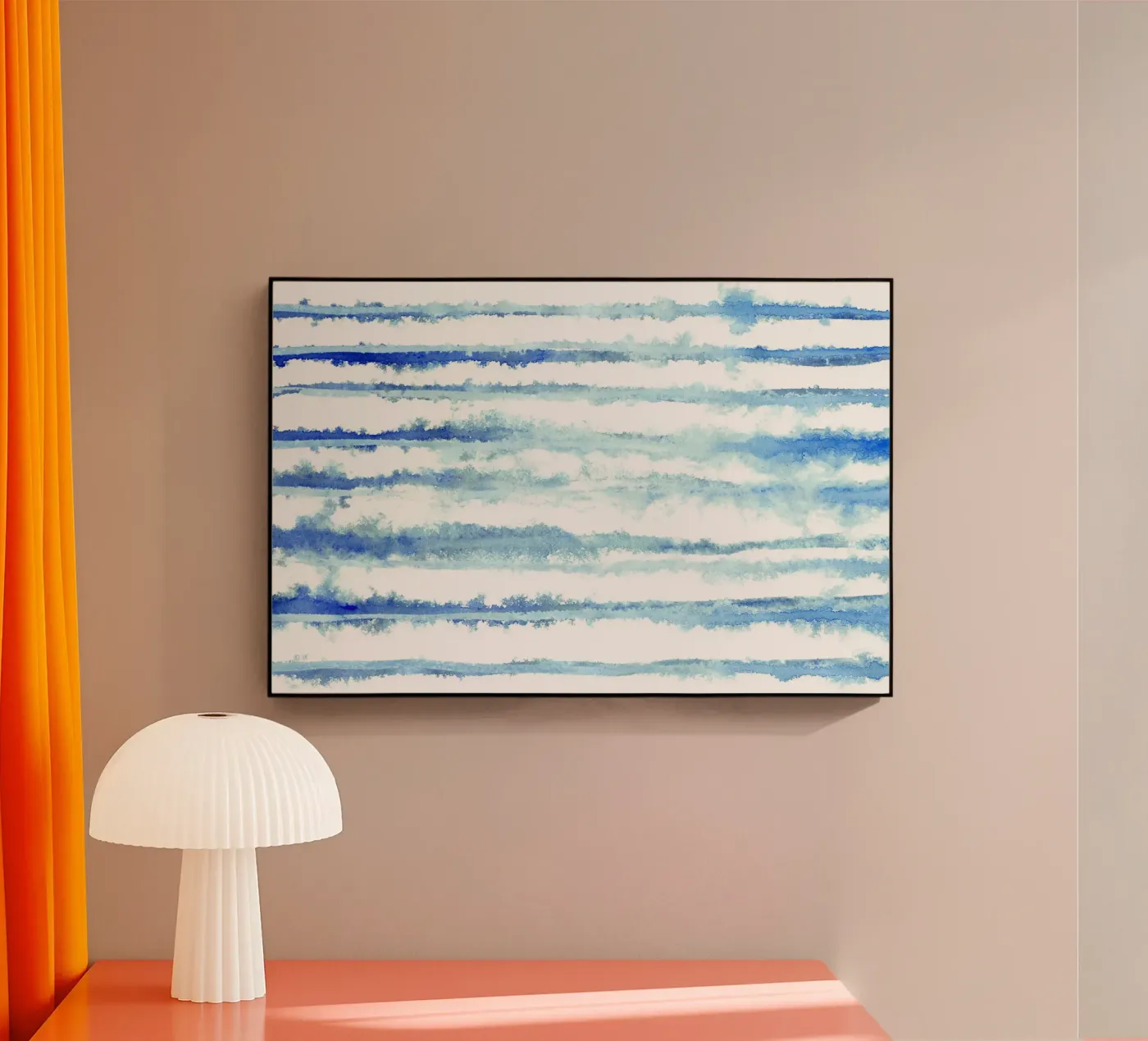 Linee astratte blu e bianche 08 plexiglass da amini54