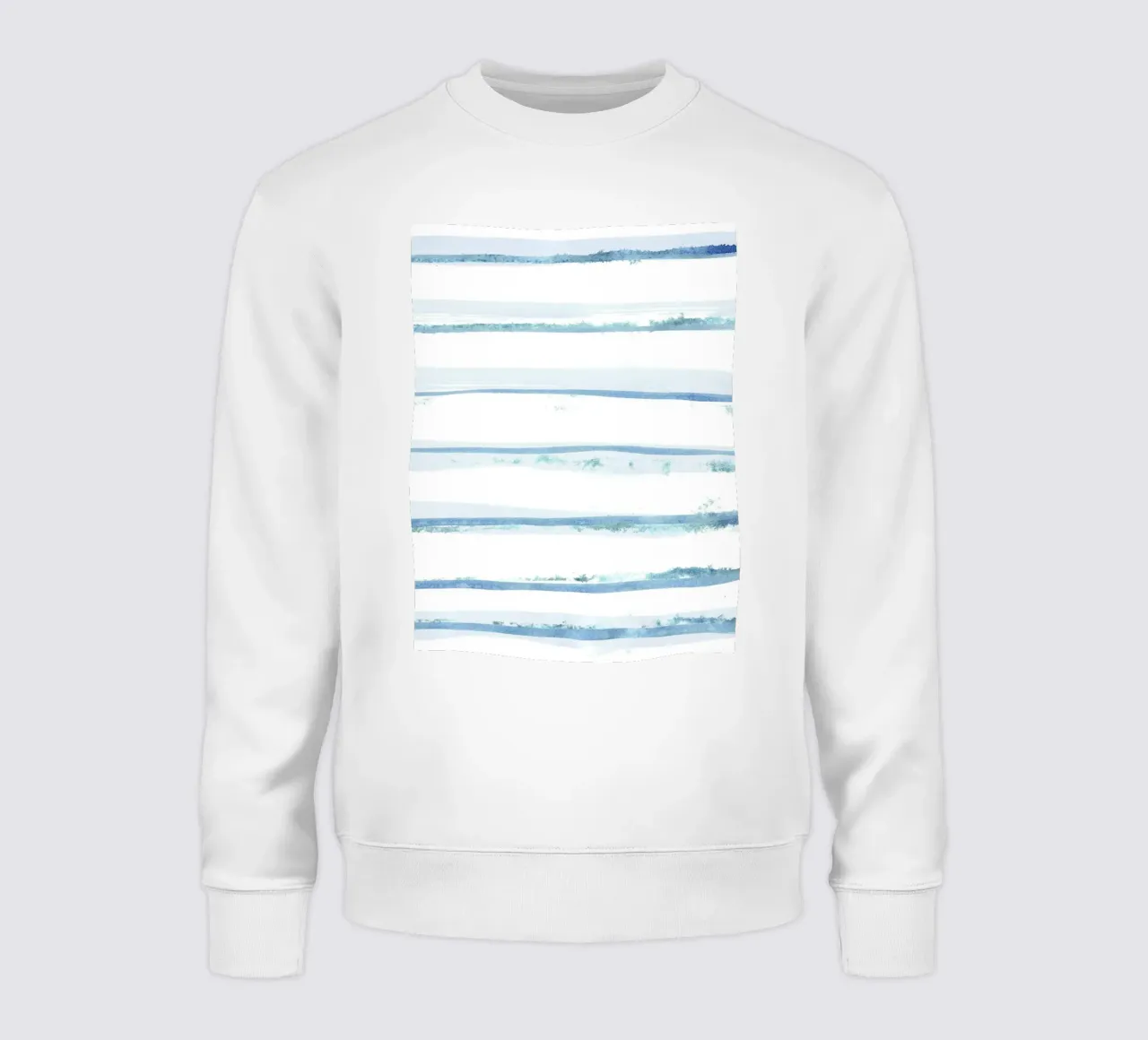 Abstracte lijnen blauw en wit 09 sweatshirt van amini54