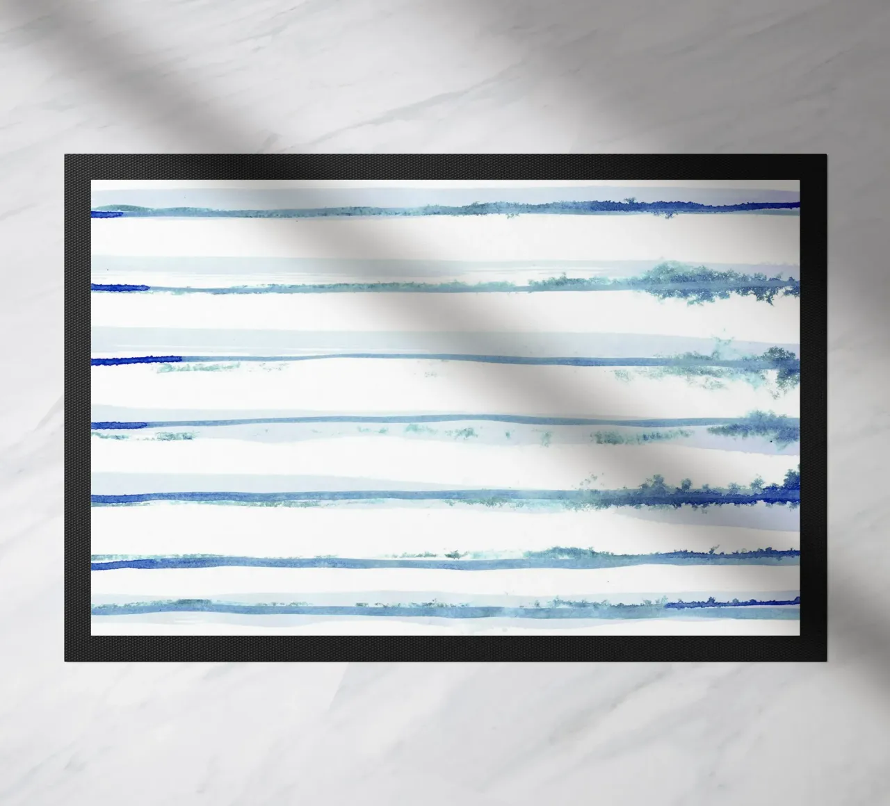 Linee astratte blu e bianche 09 zerbino da amini54