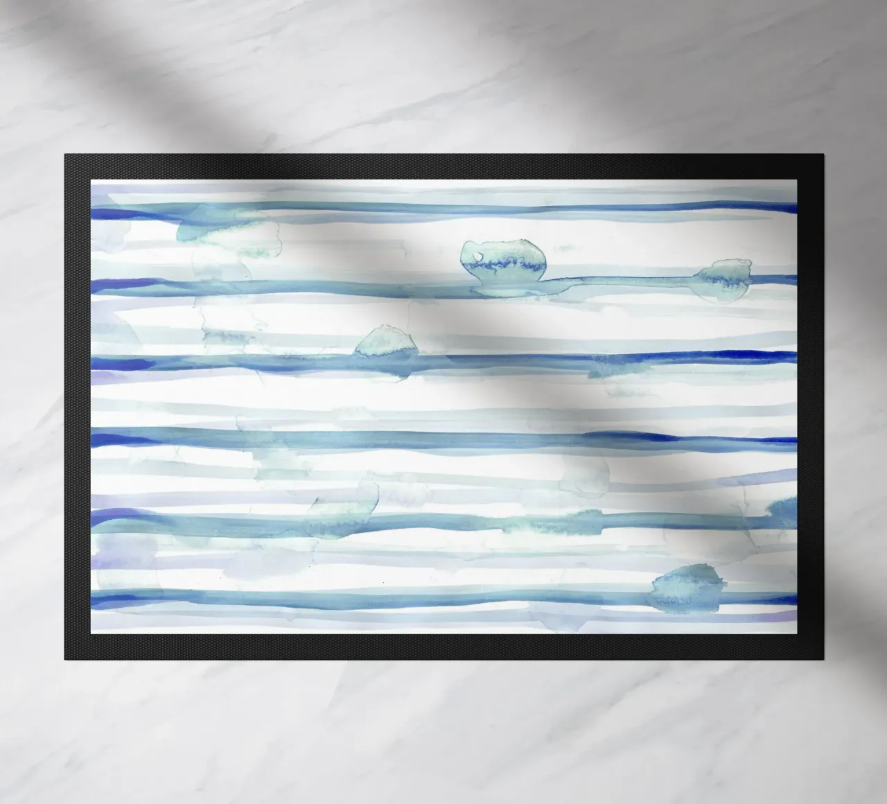 Linee astratte blu e bianche 10 zerbino da amini54