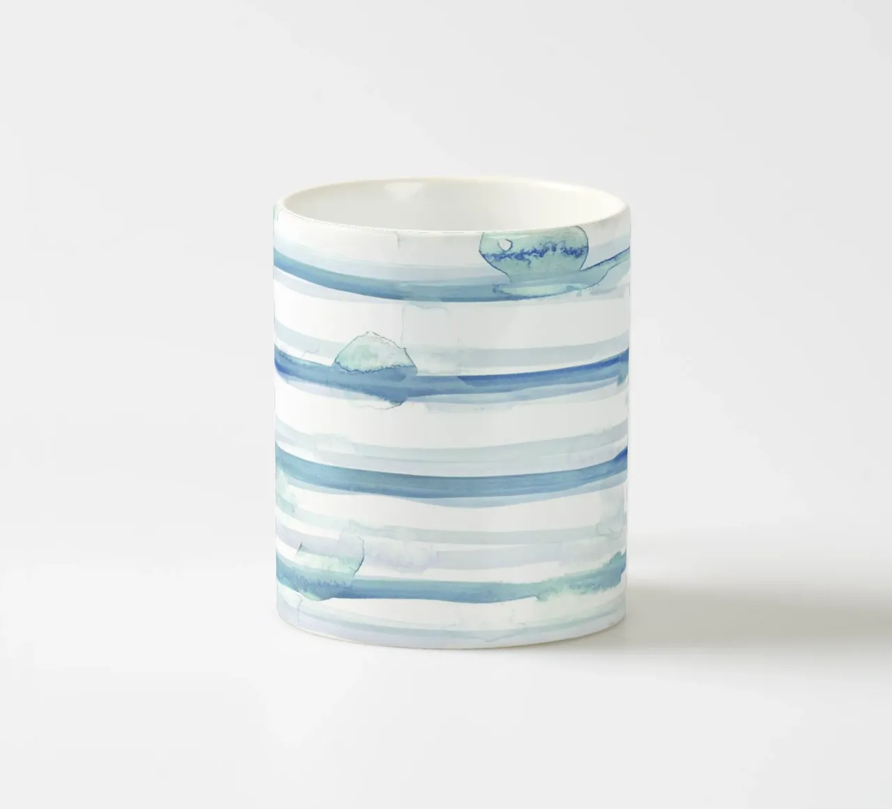 Linee astratte blu e bianche 10 tazza in ceramica da amini54