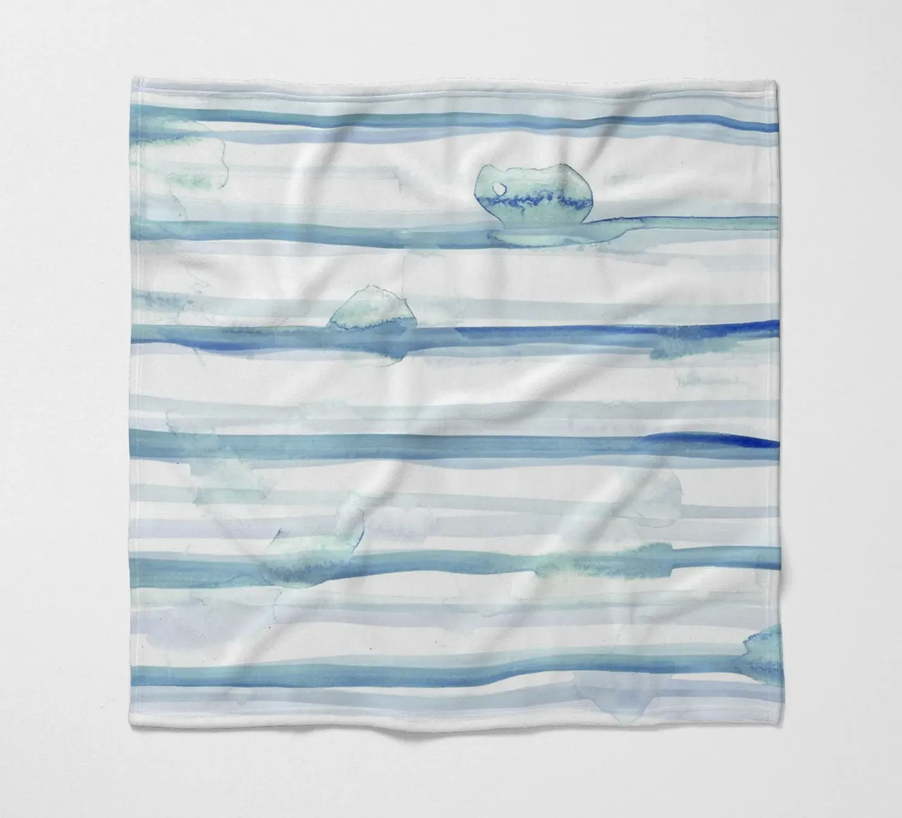 Linee astratte blu e bianche 10 coperta in pile da amini54