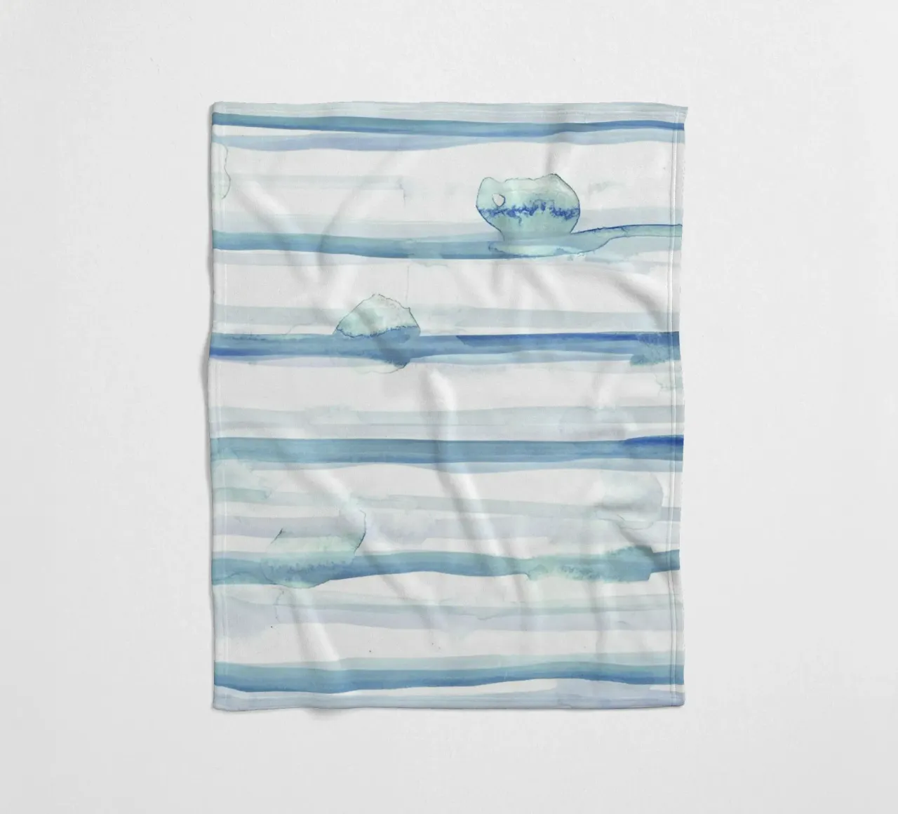Linee astratte blu e bianche 10 coperta in pile da amini54