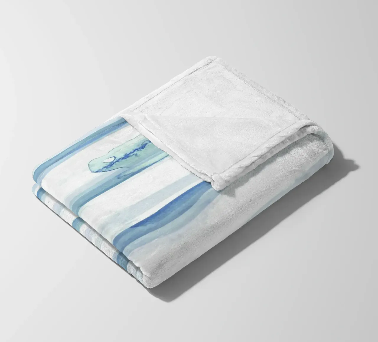 Linee astratte blu e bianche 10 coperta in pile da amini54