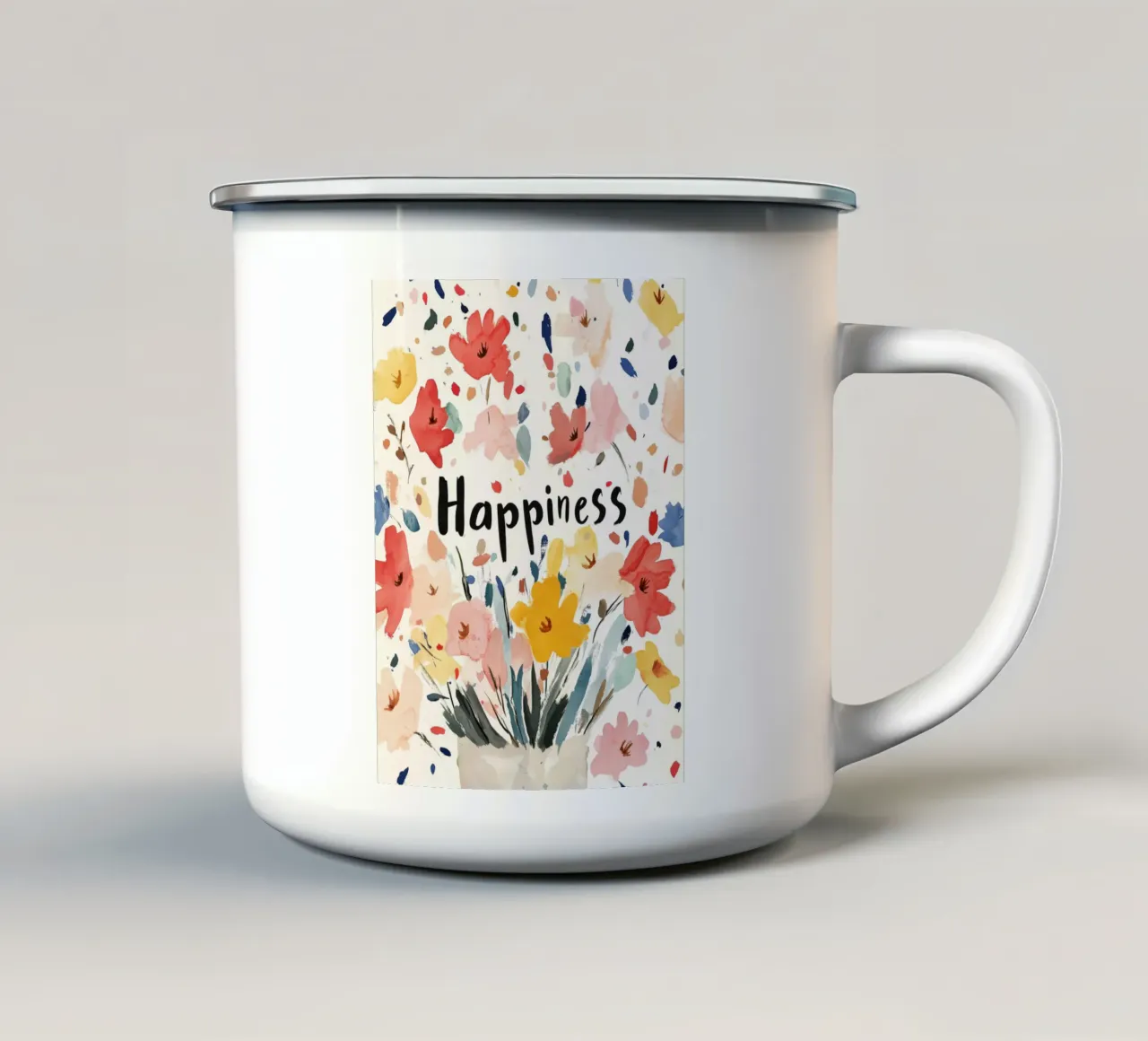 Happiness tazza in smalto da treechild