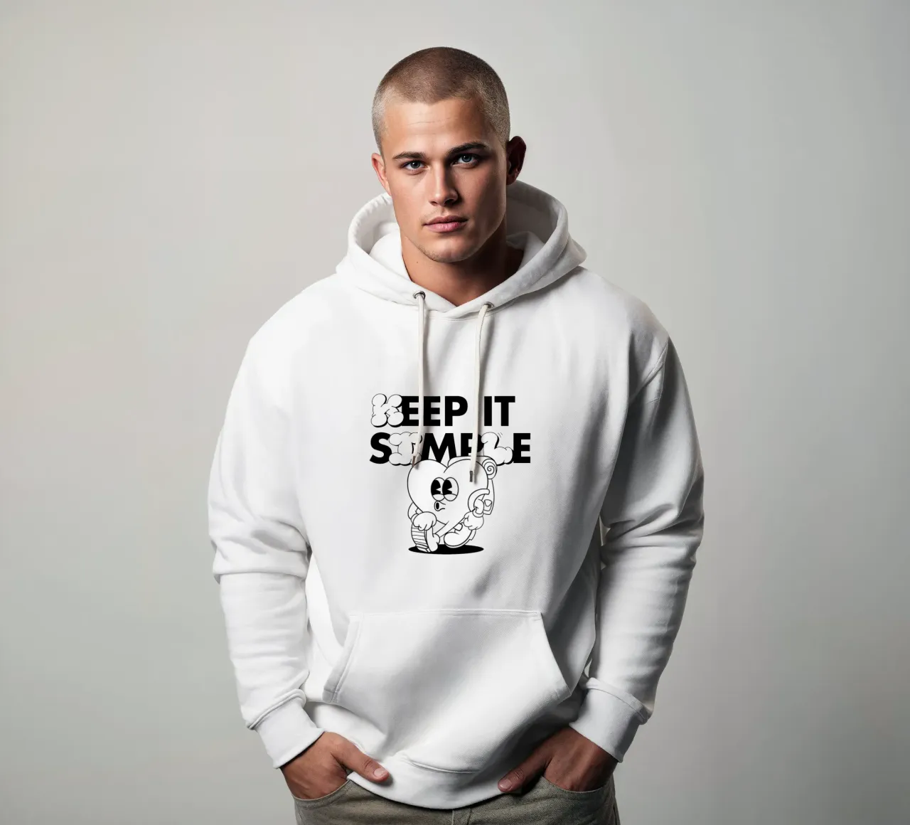 KEEP IT SIMPLE felpa con cappuccio da Einfach Uebel