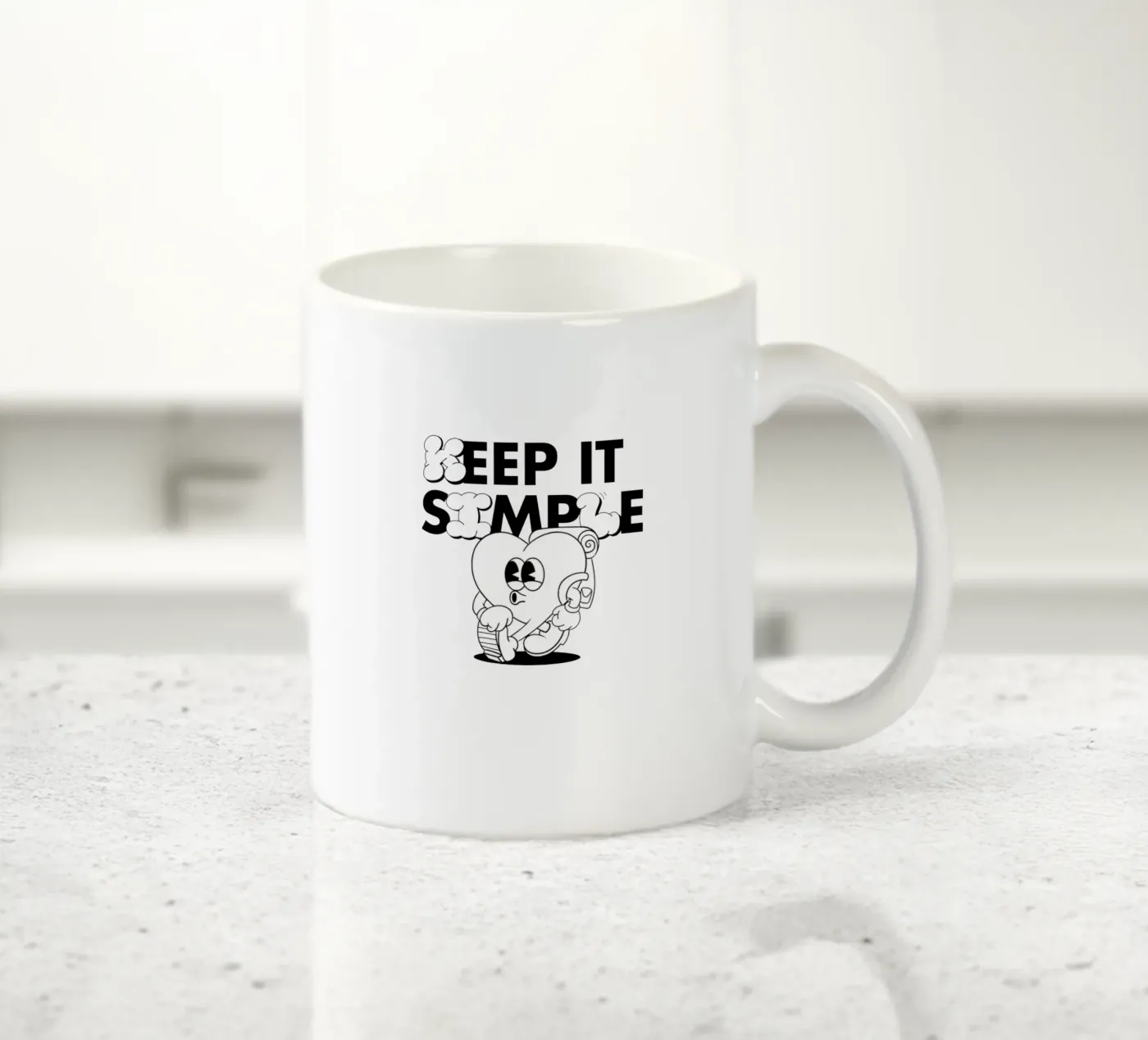 KEEP IT SIMPLE ceramic mug by SMRT STUDIO