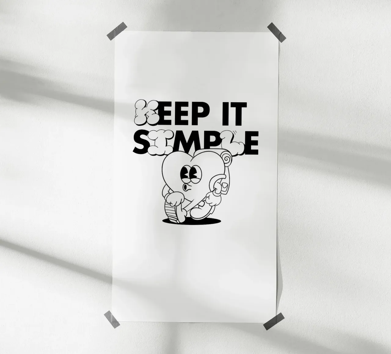 KEEP IT SIMPLE poster van Einfach Uebel