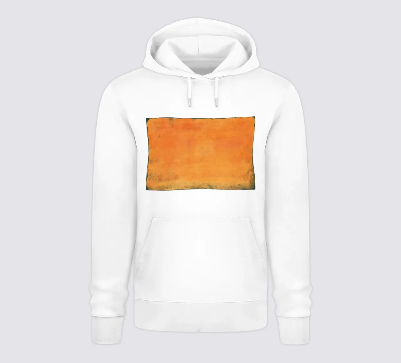 Minimal Orange Abstract Colorfield 01 felpa con cappuccio da amini54