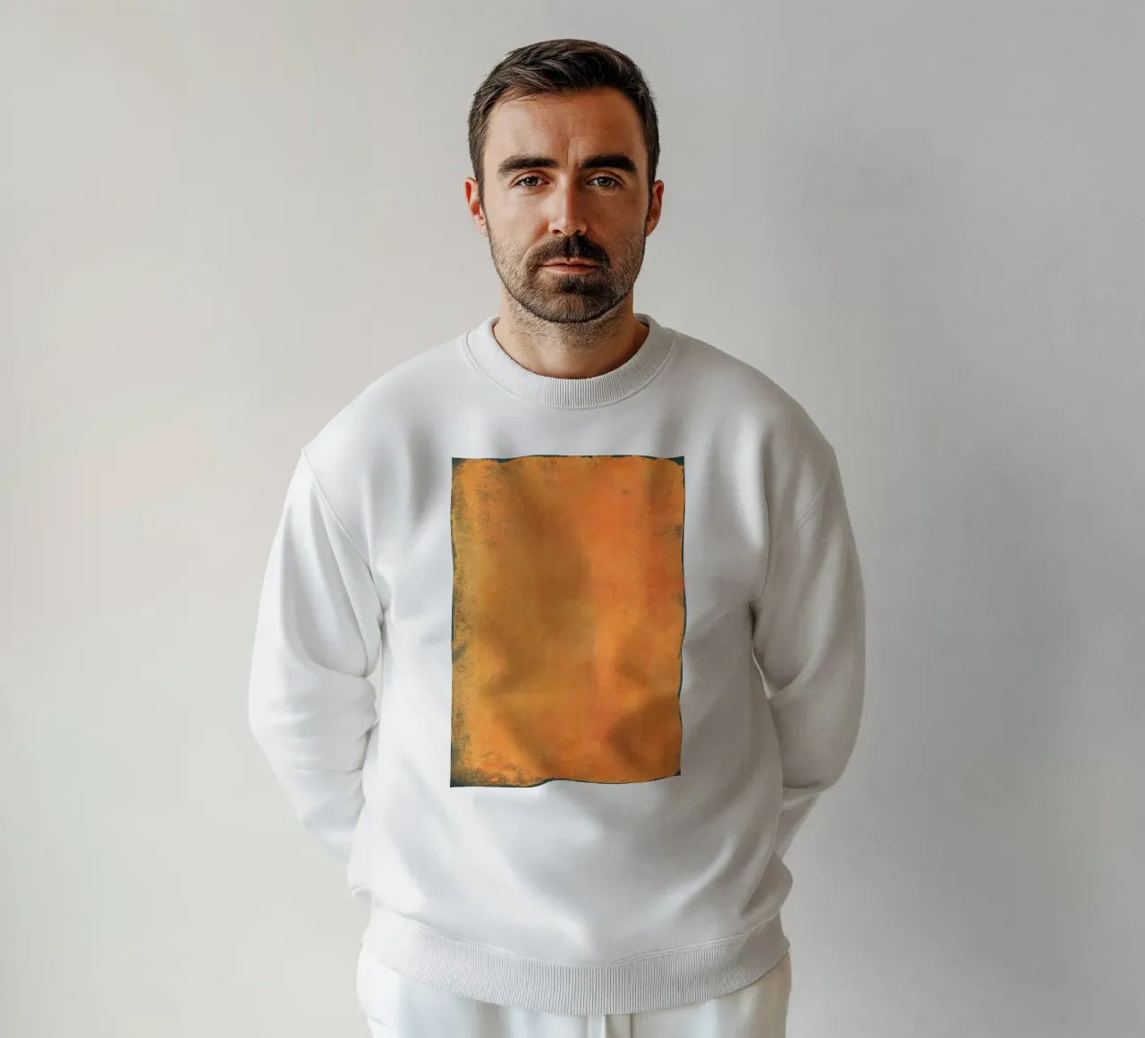 Minimal Orange Abstract Colorfield 01 felpa da amini54