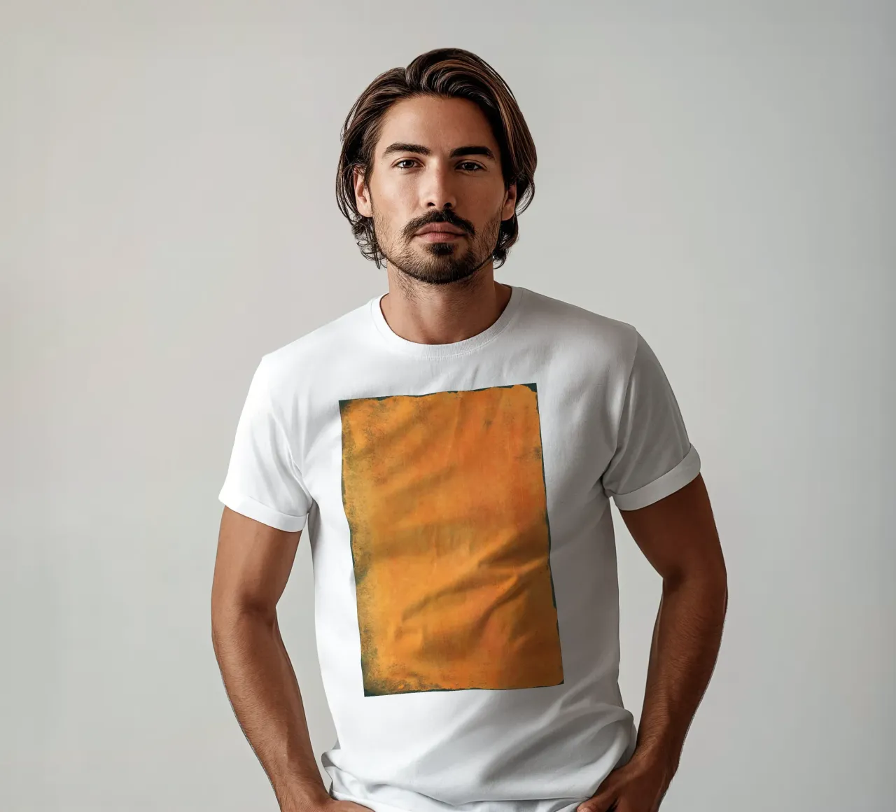 Minimal Orange Abstract Colorfield 01 t-shirt da amini54