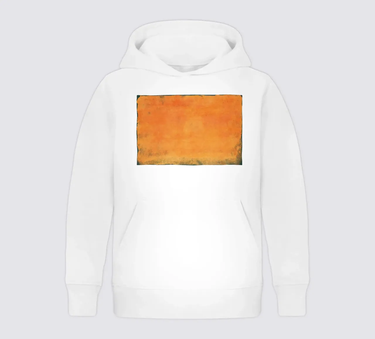 Minimal Orange Abstract Colorfield 01 felpa bambino con cappuccio da amini54