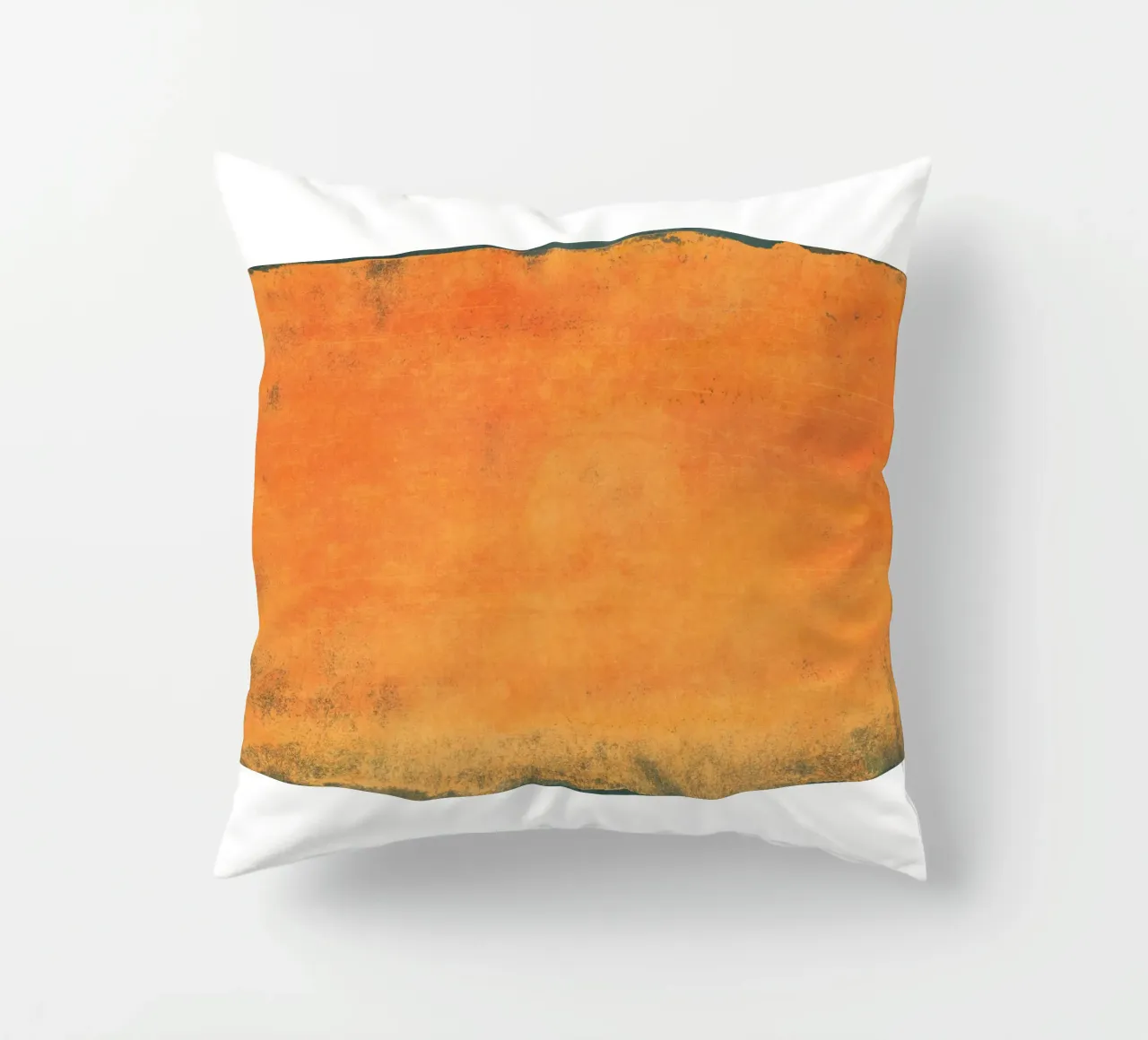Minimal Orange Abstract Colorfield 01 cuscino da amini54
