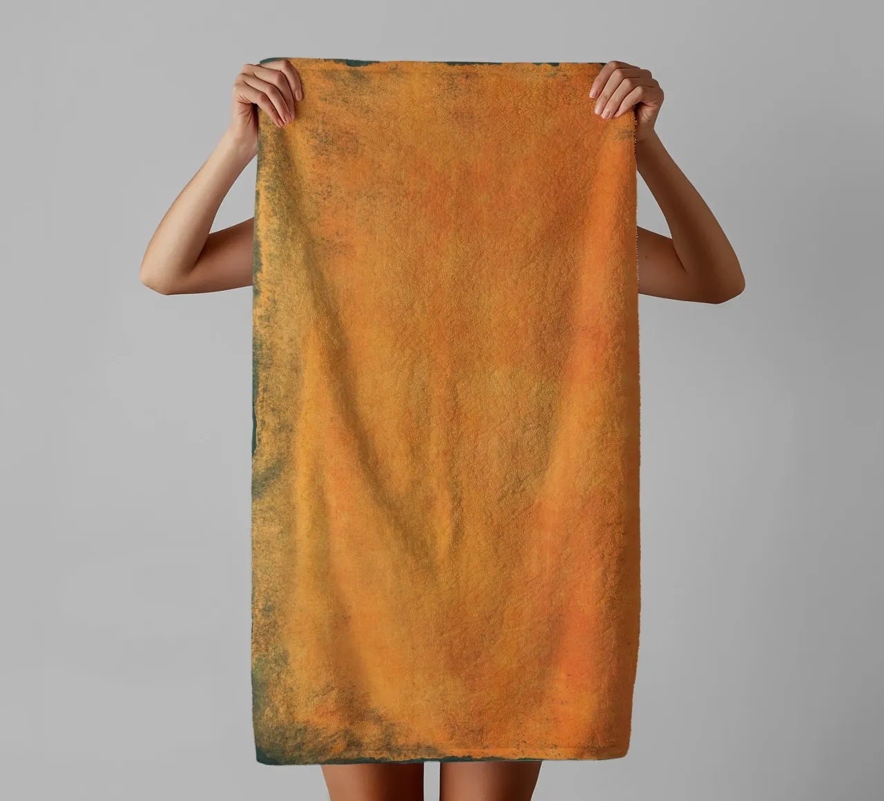 Minimal Orange Abstract Colorfield 01 asciugamano da bagno da amini54