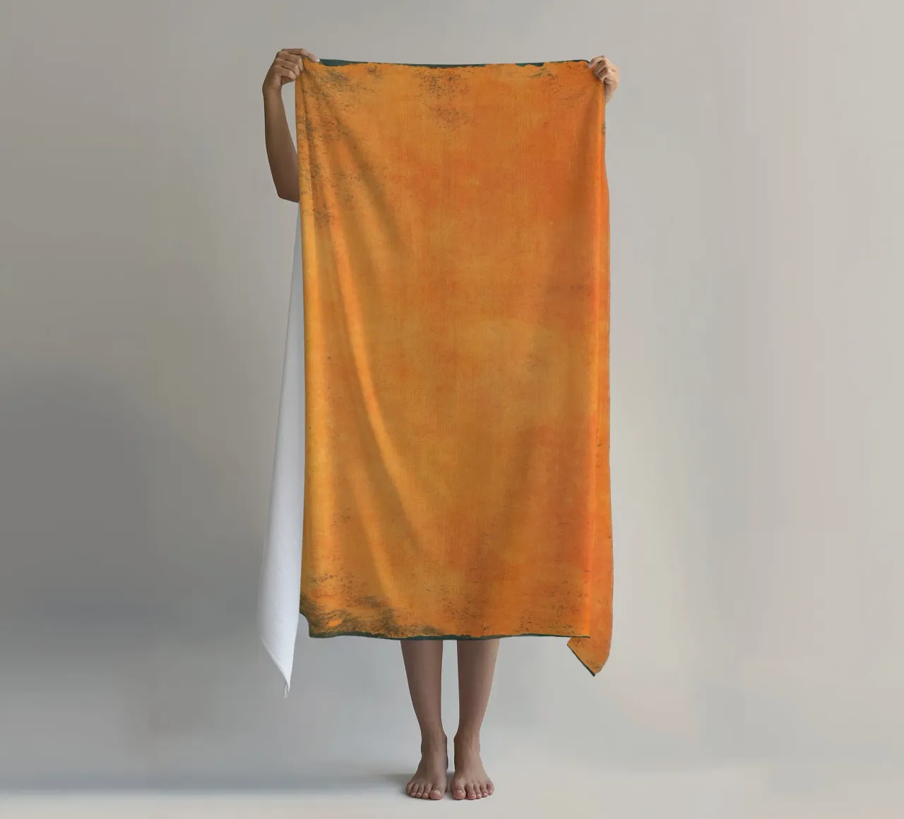 Minimal Orange Abstract Colorfield 01 telo mare da amini54