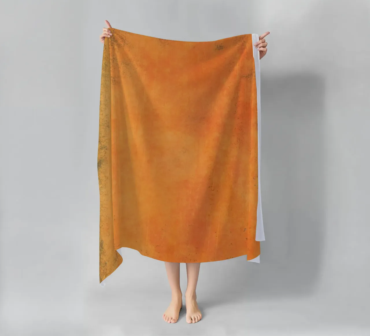 Minimal Orange Abstract Colorfield 01 telo mare da amini54
