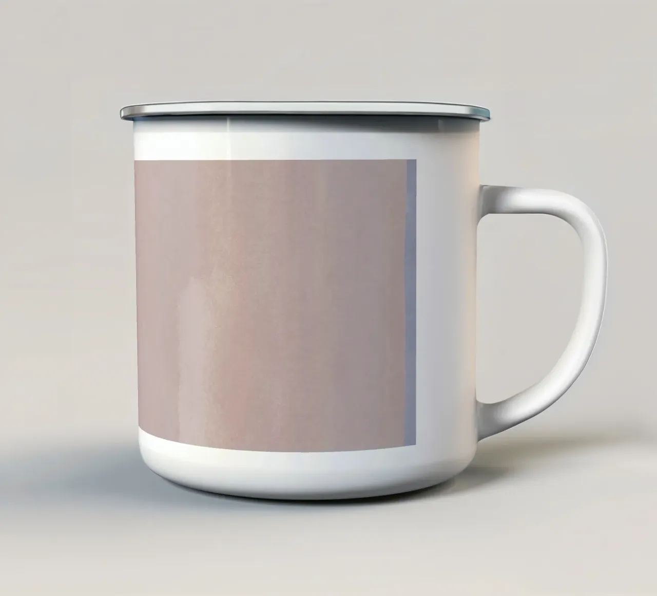 Minimalistisch abstract roze kleurveld 01 emaille mok van amini54
