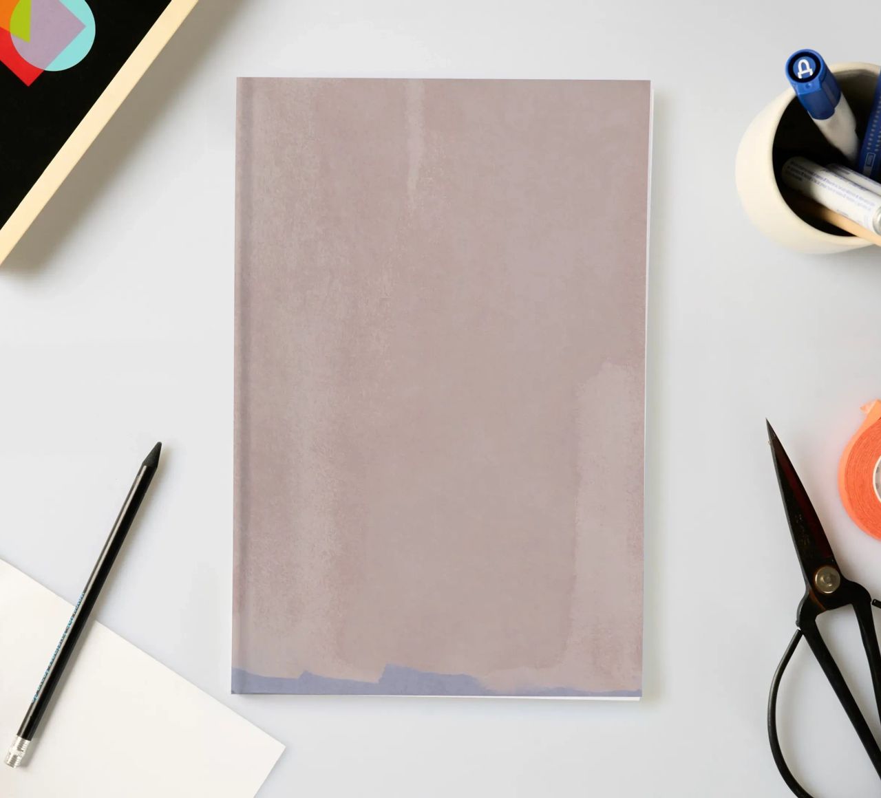 Minimal Abstract Pink Colorfield 01 notebook by amini54