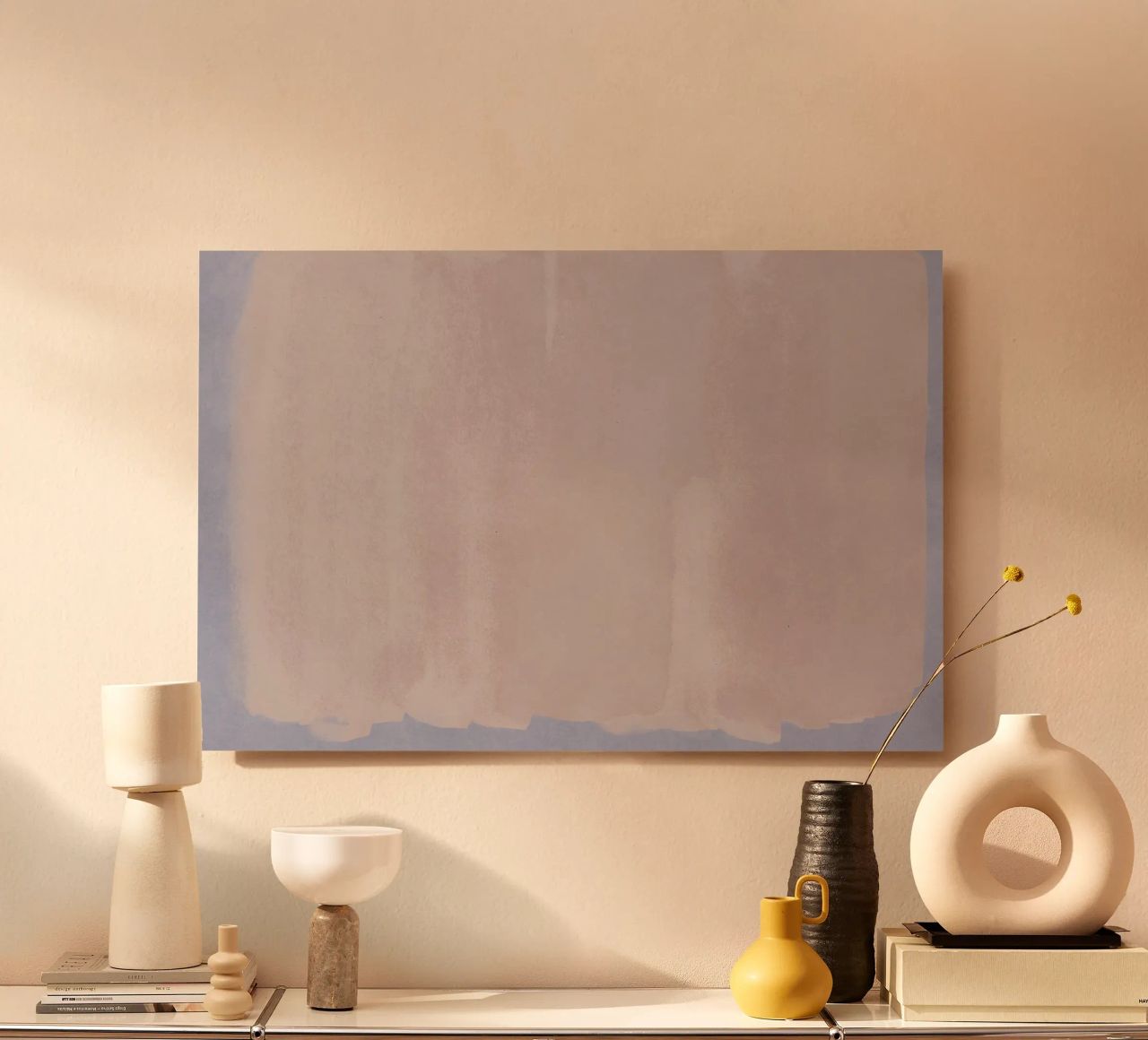 Minimal Abstract Pink Colorfield 01 alluminio dibond da amini54
