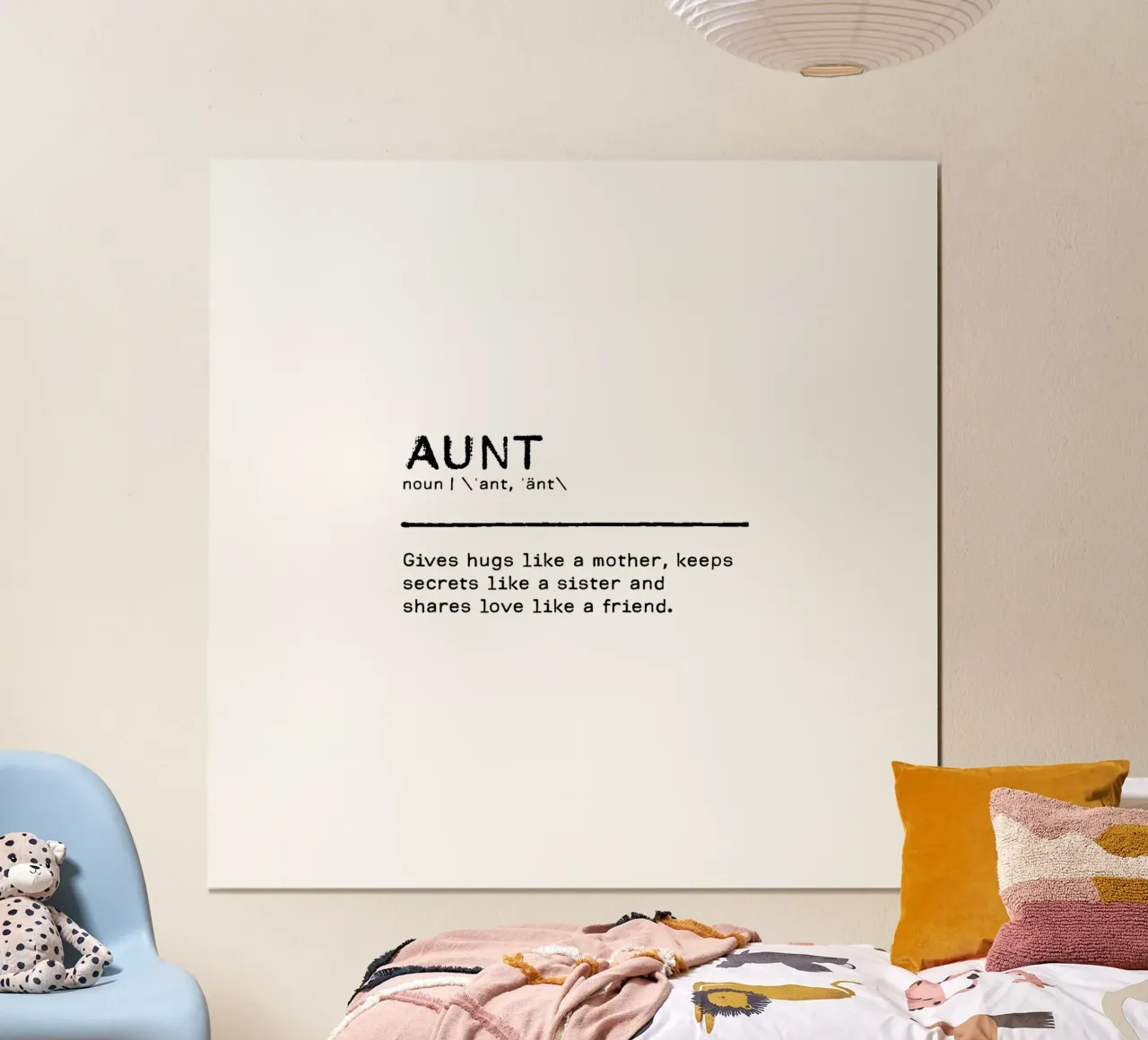 Definizione Citazione - Zia I poster con telaio in alluminio da Orara Studio