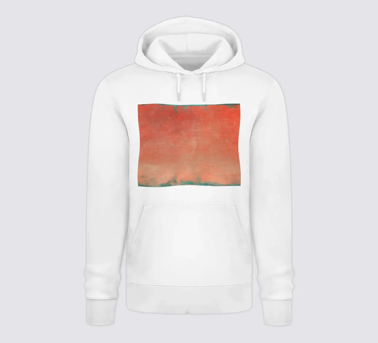 Minimal Abstract Orange Colorfield 02 felpa con cappuccio da amini54