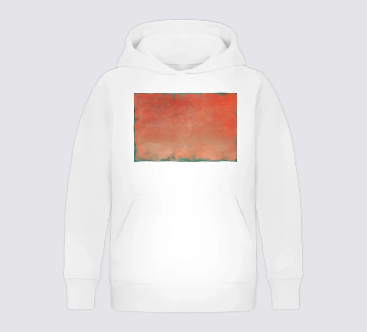 Minimal Abstract Orange Colorfield 02 felpa bambino con cappuccio da amini54
