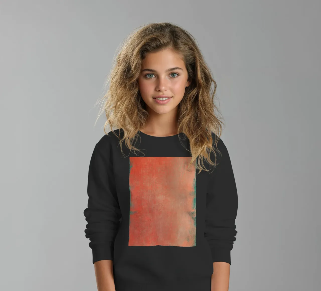 Minimal Abstract Orange Colorfield 02 felpa bambino da amini54