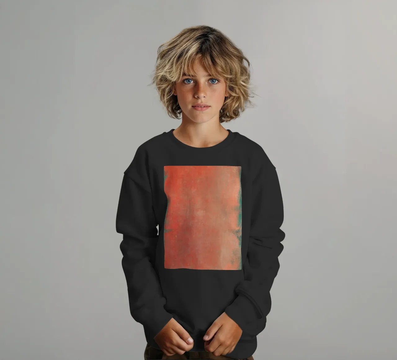 Minimal Abstract Orange Colorfield 02 felpa bambino da amini54