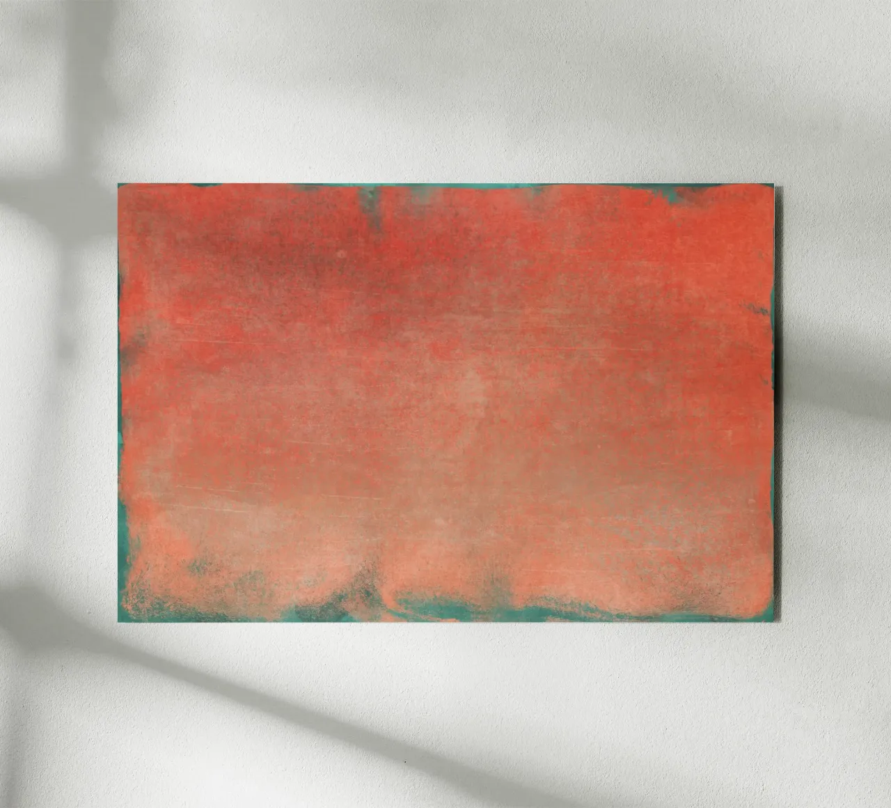 Minimal Abstract Orange Colorfield 02 alluminio dibond da amini54