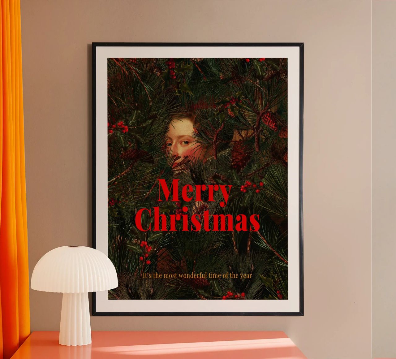 You Found Me Christmas version poster met houten frame van Frank Moth