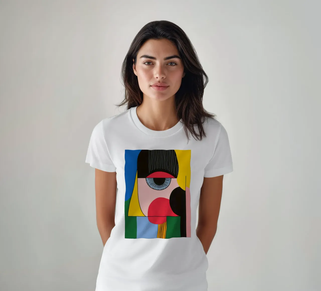 Pop-Art Geometric Face t-shirt by Geometric