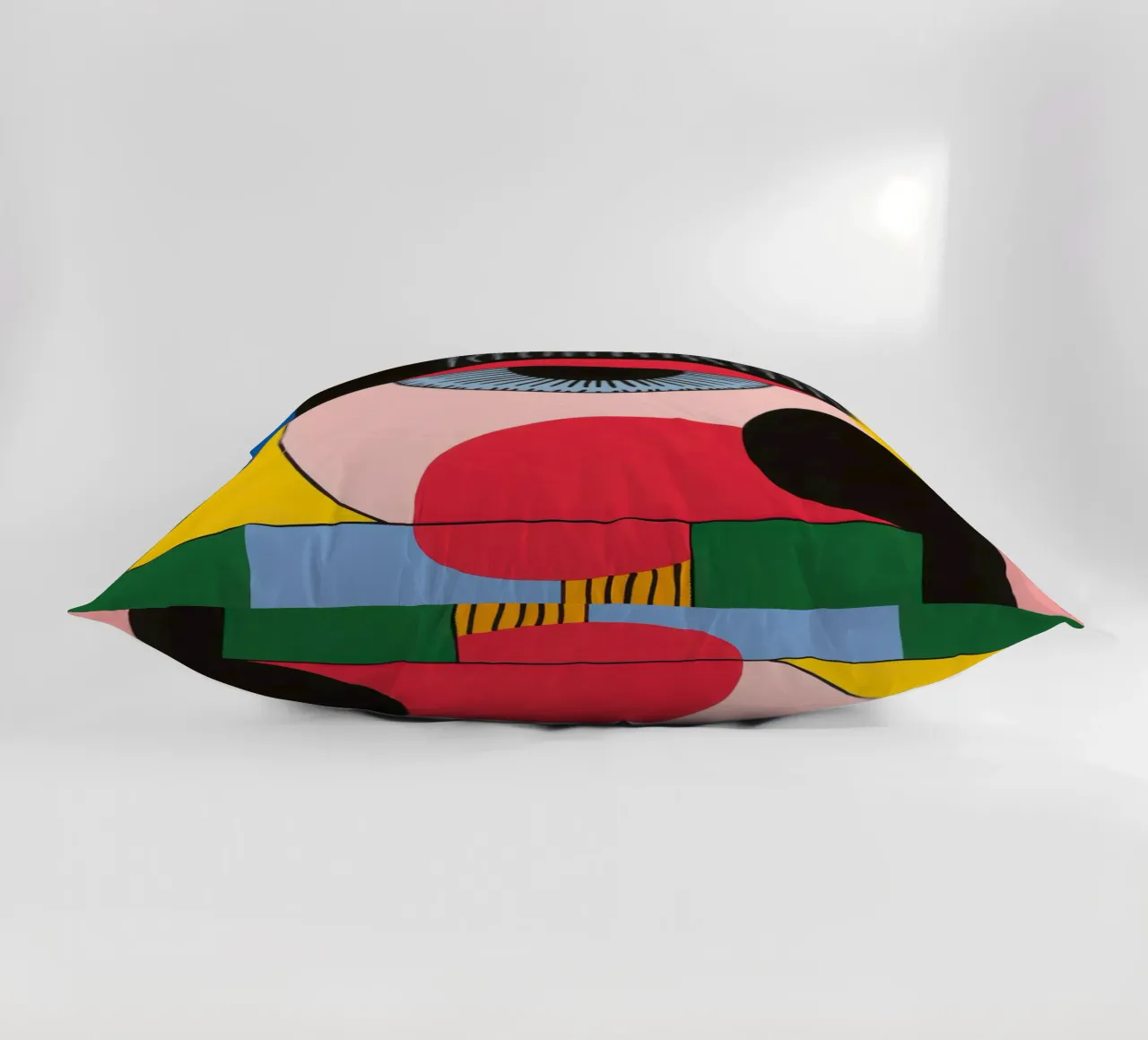 Pop-Art Geometric Face decorative cushion by Geometric