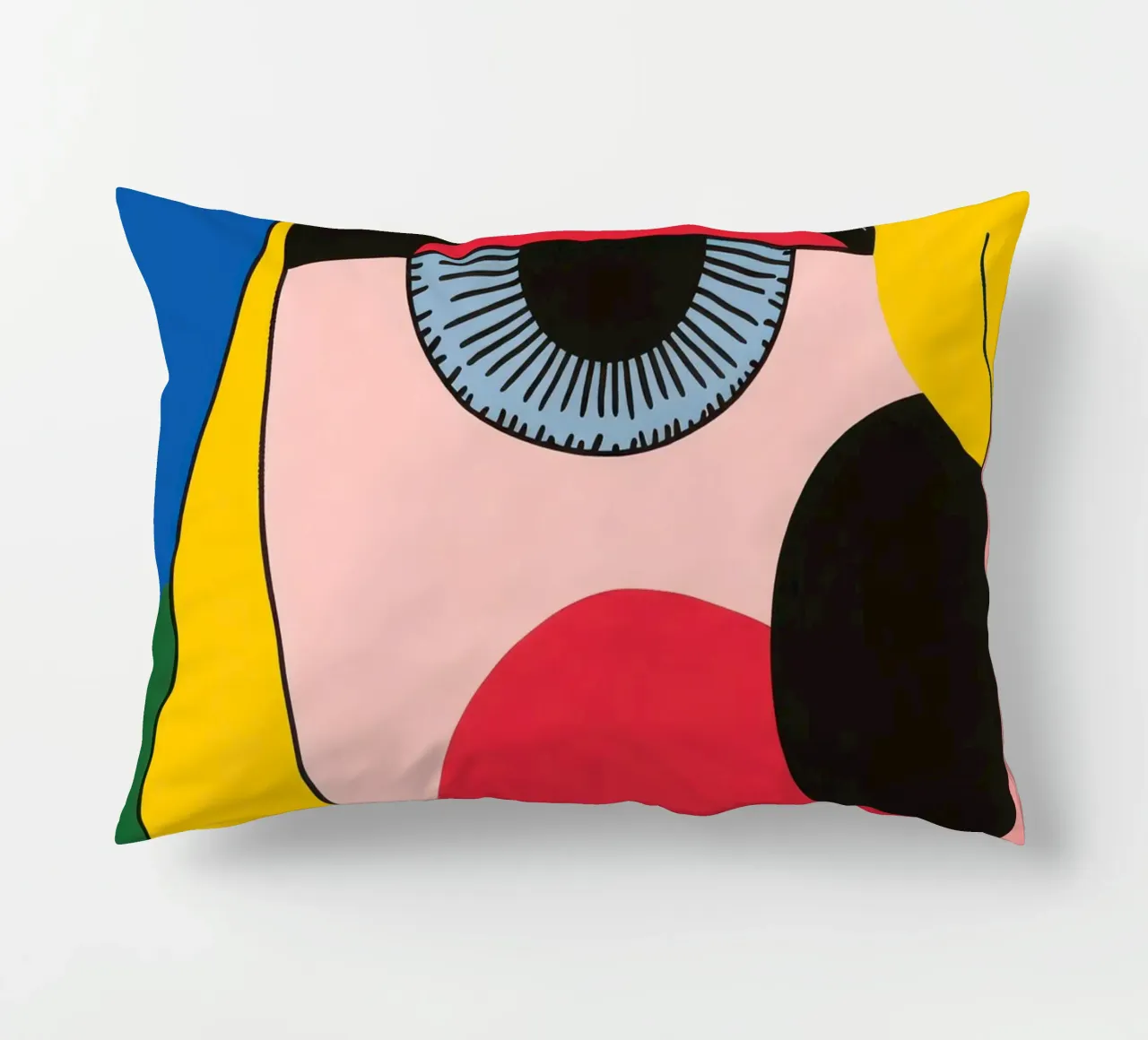 Pop-Art Geometric Face decorative cushion by Geometric