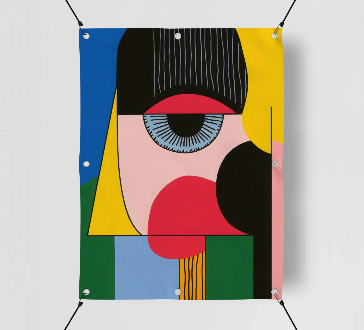 Pop-Art Geometric Face pvc cover by Geometric