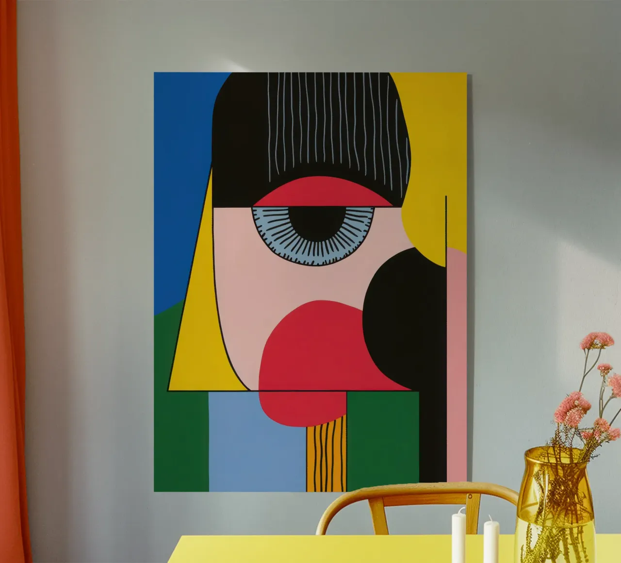 Pop-Art Geometric Face acrylic glass by Geometric
