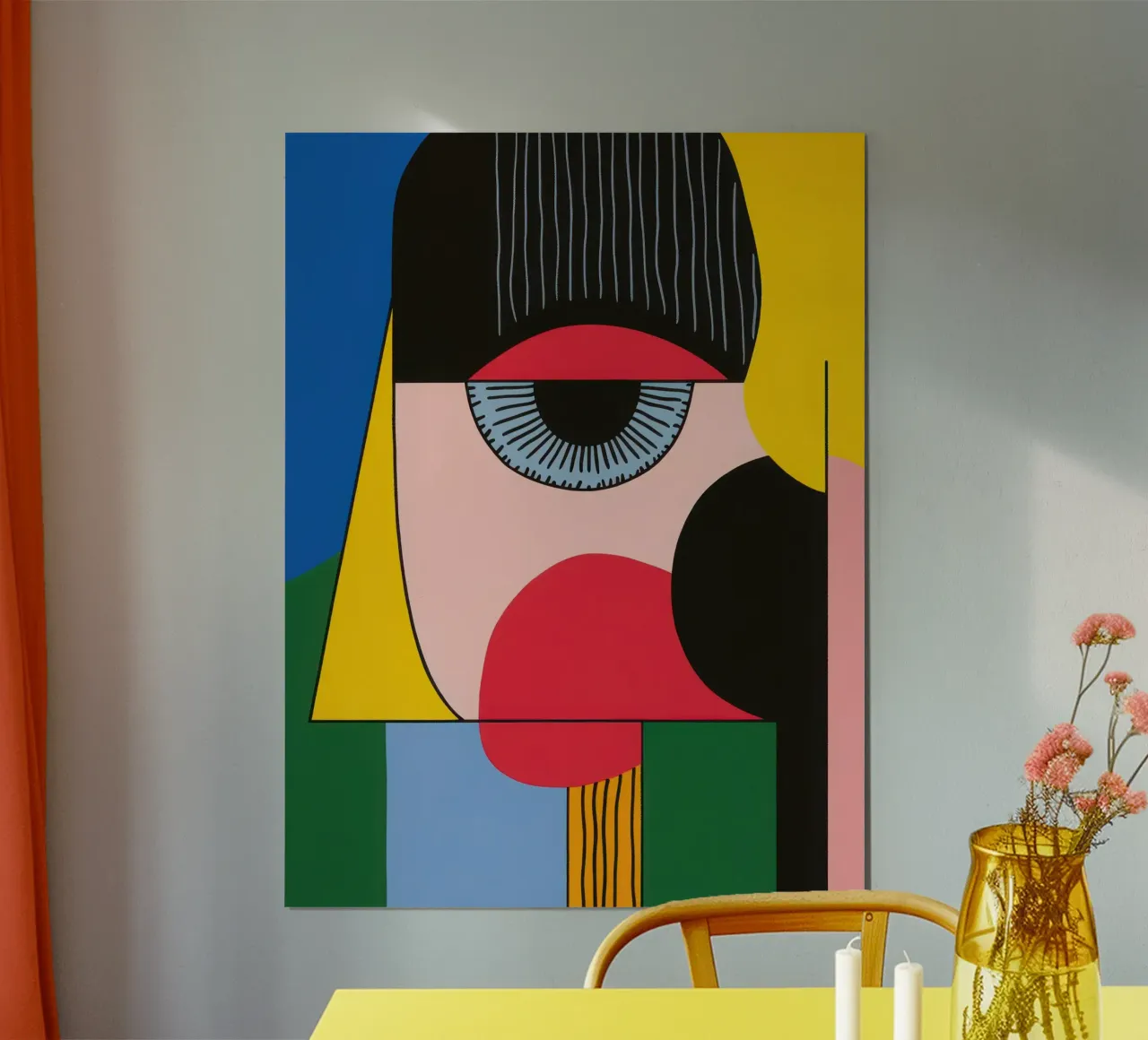 Pop-Art Geometric Face hahnemühle by Geometric