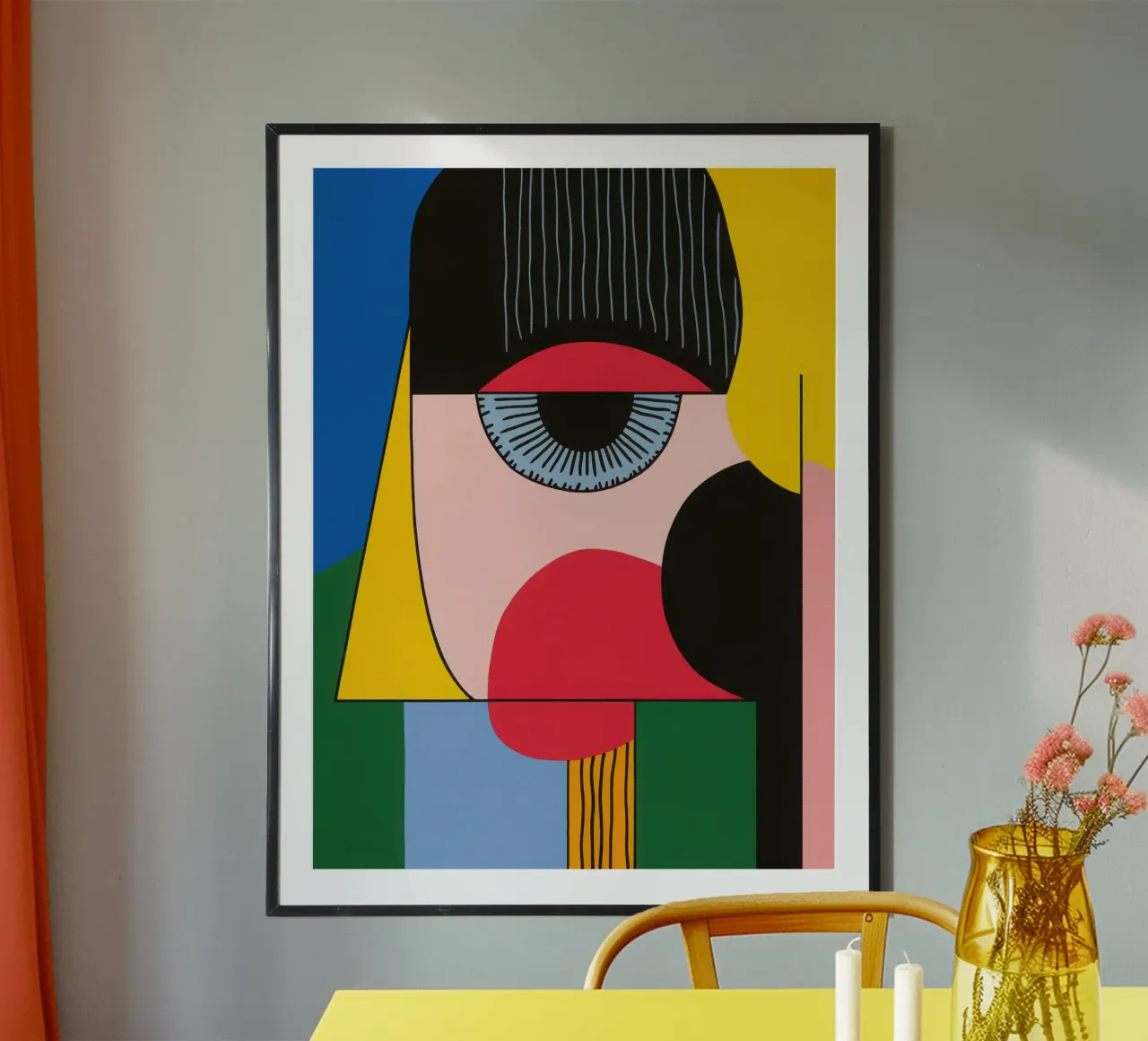 Pop-Art Geometric Face hahnemühle by Geometric
