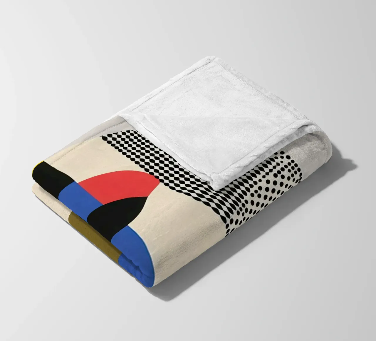 Modernist Profile in Points fleece blanket by Geometric