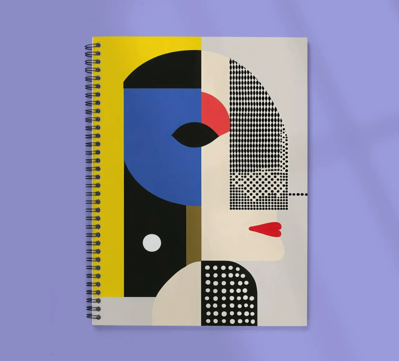 Modernist Profile in Points spiral notebook by Geometric