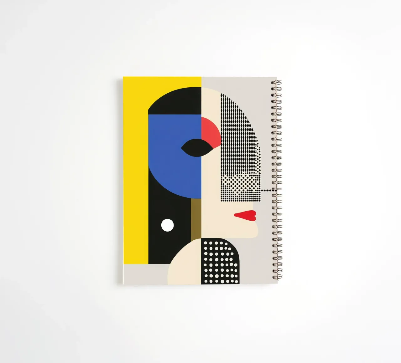 Modernist Profile in Points spiral notebook by Geometric