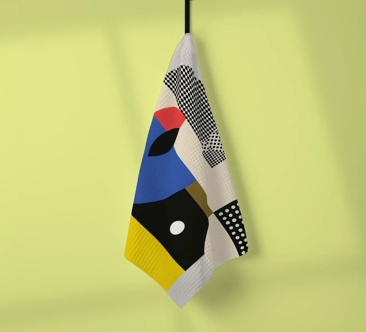Modernist Profile in Points tea towel by Geometric