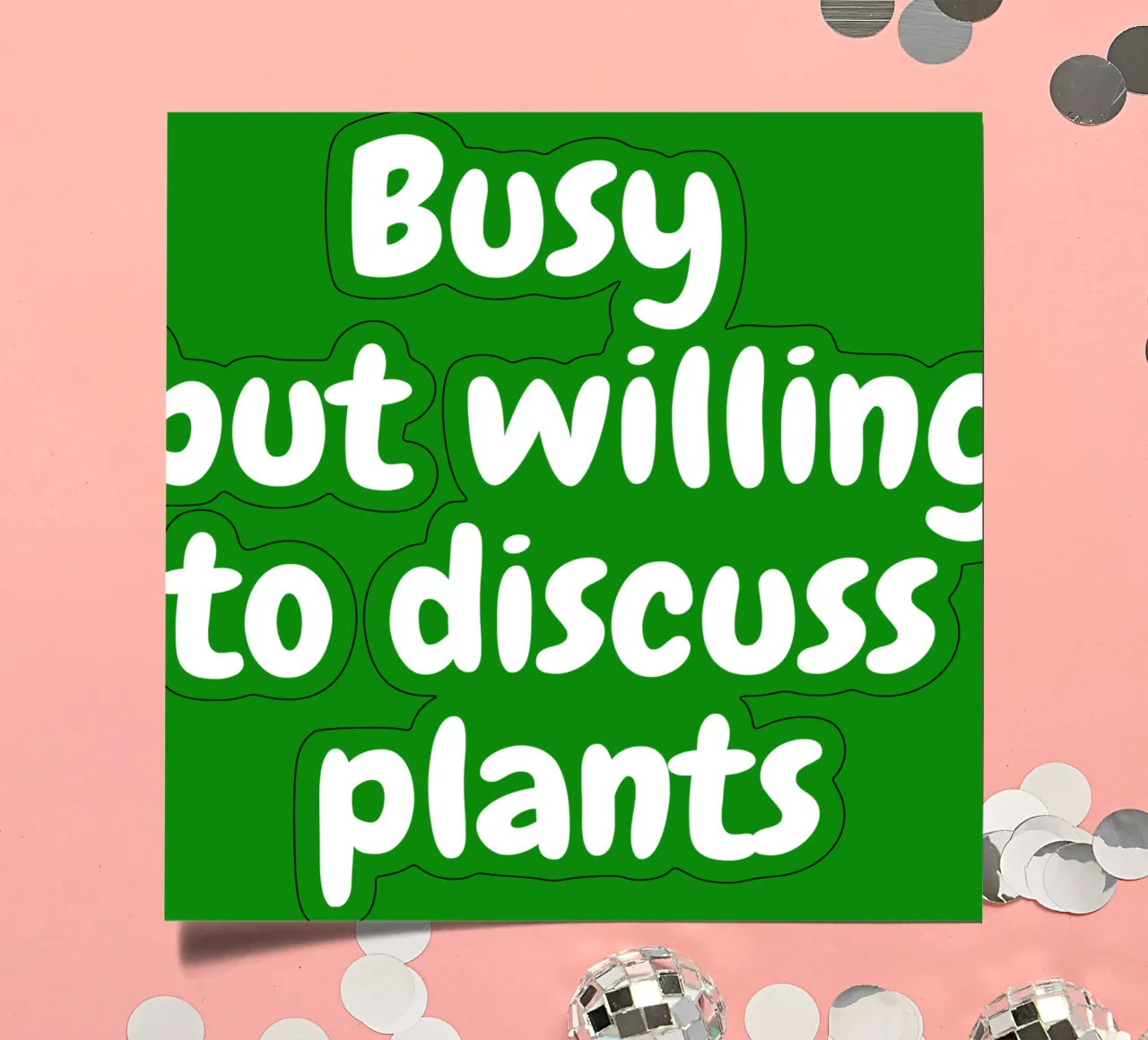 Busy but willing to discuss plants sticker sheet by happieeagle