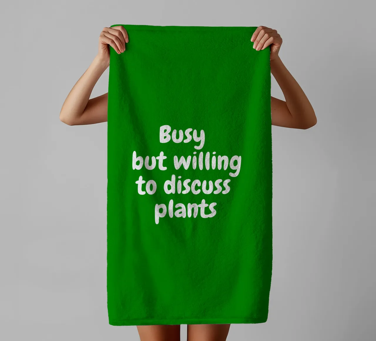 Busy but willing to discuss plants Handtuch von happieeagle