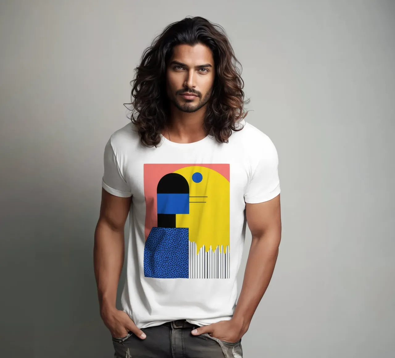 Composition Abstraite aux Points t-shirt de Geometric