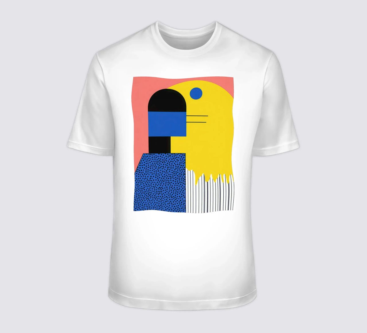 Abstract composition with dots t-shirt by Geometric