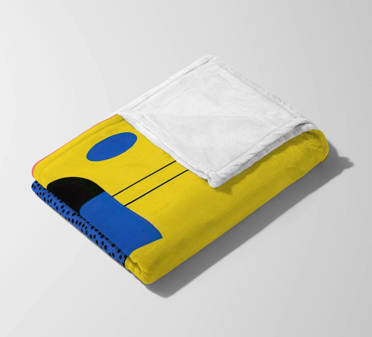 Abstract composition with dots fleece blanket by Geometric
