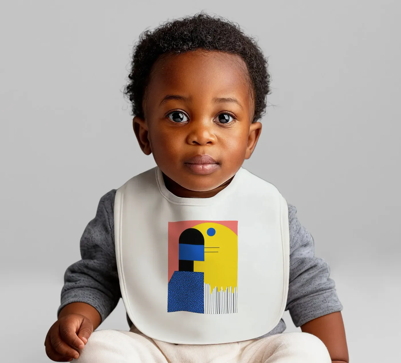 Abstract composition with dots baby slabbetje van Geometric