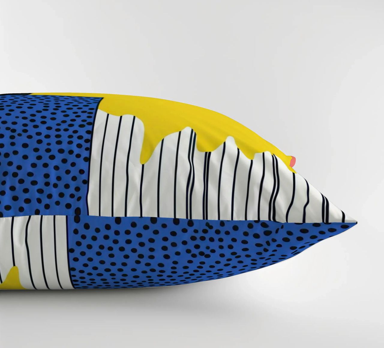 Abstract composition with dots decorative cushion by Geometric