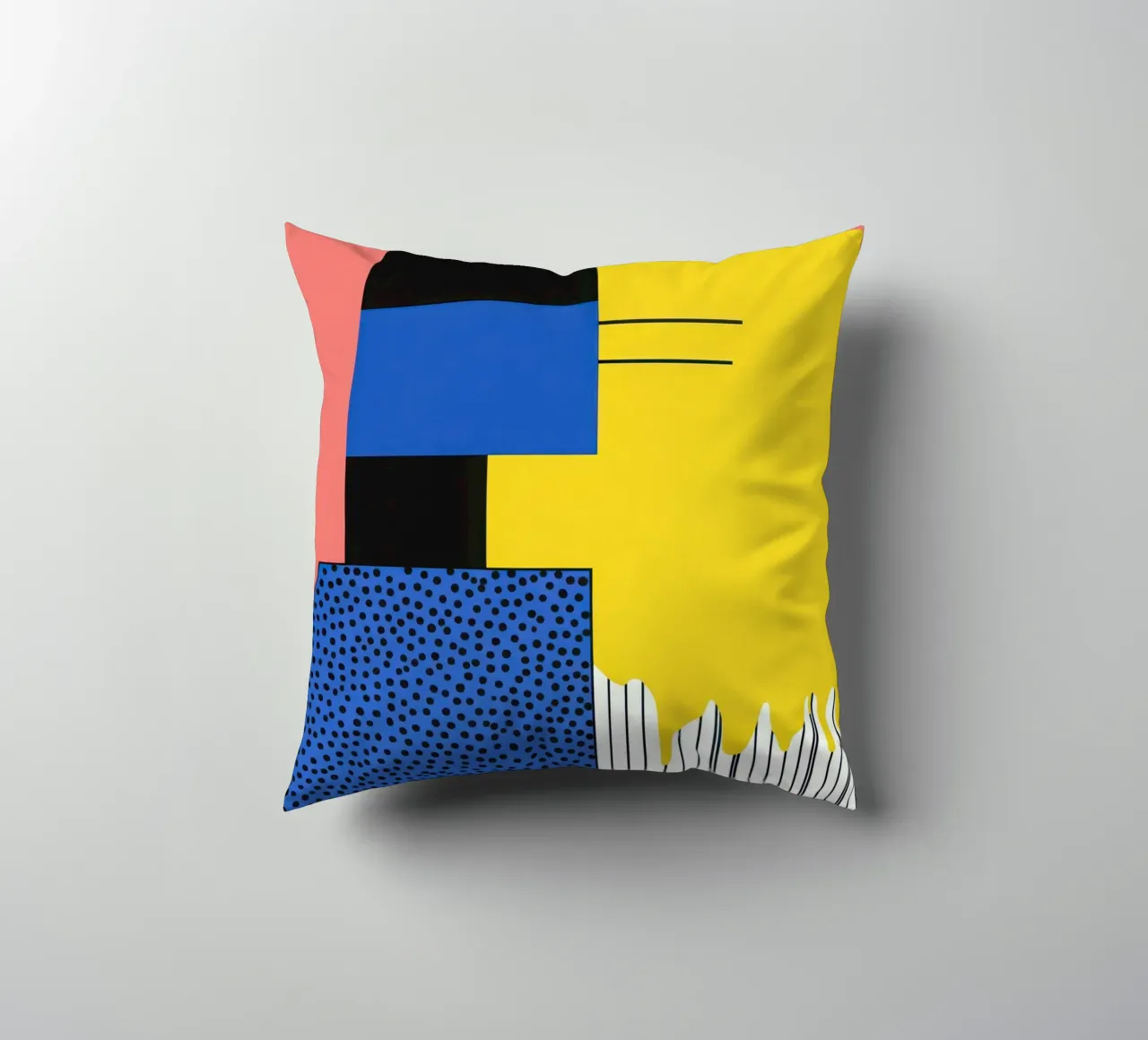 Composition Abstraite aux Points coussin de Geometric